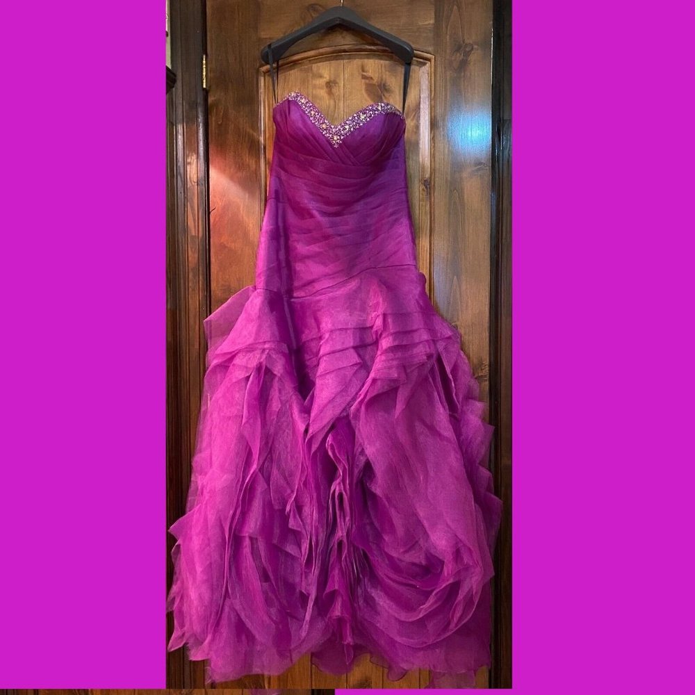 New Rapunzel Tangled Disney Royal Ball Alfred Angelo Maidens Dress Gown Violet